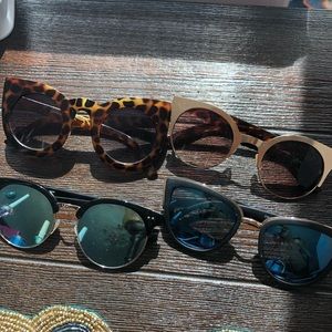 Lot of 4 no name cat eye sunglasses